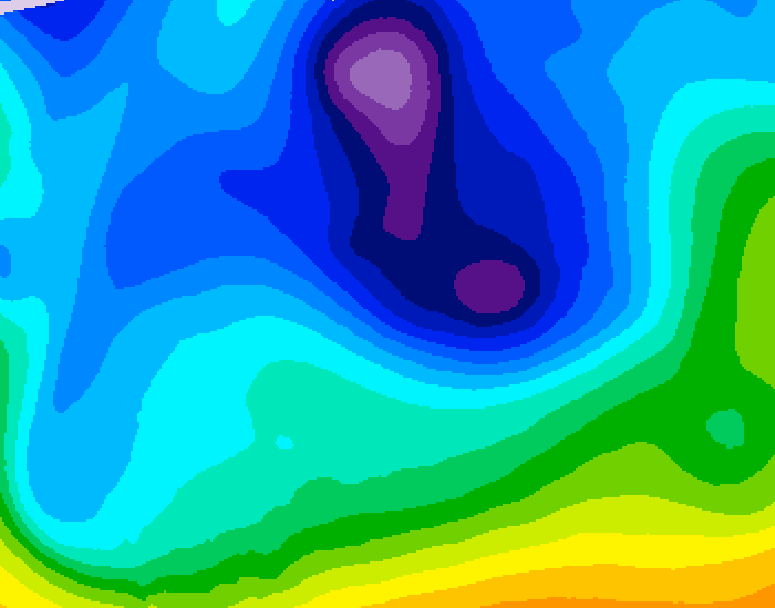 GDPS 500 millibar geopotential height 216 hour forecast chart for Canada based on 2026/02/09 1200Z data