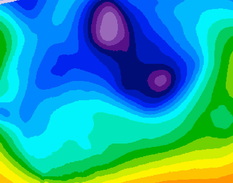 GDPS 500 millibar geopotential height 228 hour forecast chart for Canada based on 2026/02/09 1200Z data