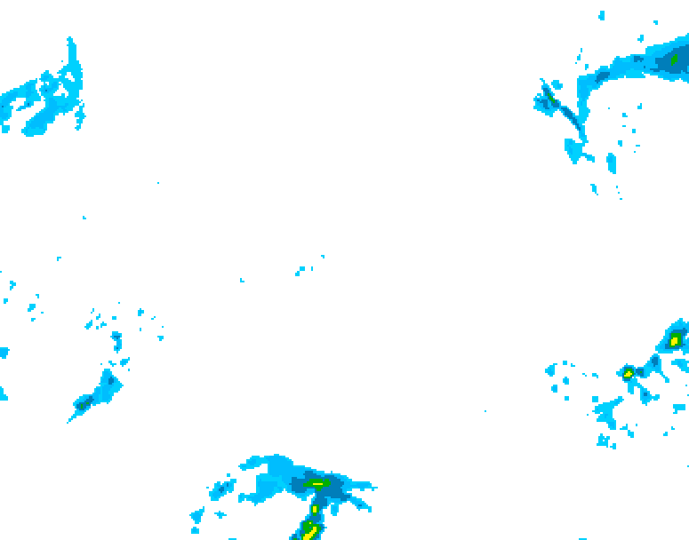 GDPS precipitation 126 hour forecast chart for Canada based on 2026/02/09 0000Z data