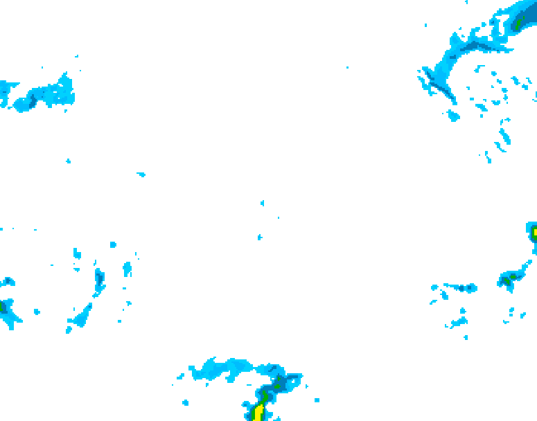 GDPS precipitation 132 hour forecast chart for Canada based on 2026/02/09 0000Z data