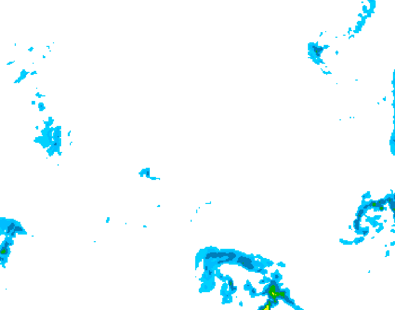 GDPS precipitation 156 hour forecast chart for Canada based on 2026/02/09 0000Z data