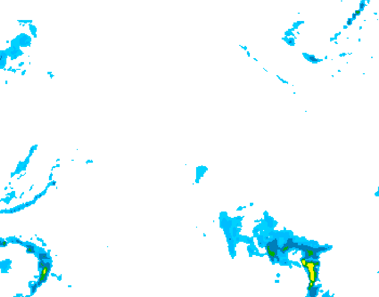 GDPS precipitation 180 hour forecast chart for Canada based on 2026/02/09 0000Z data