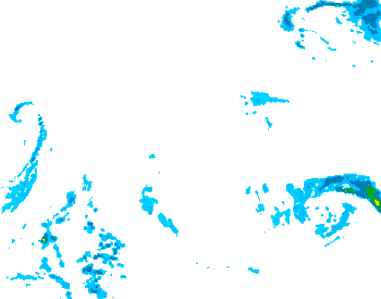 GDPS precipitation 222 hour forecast chart for Canada based on 2026/02/09 0000Z data