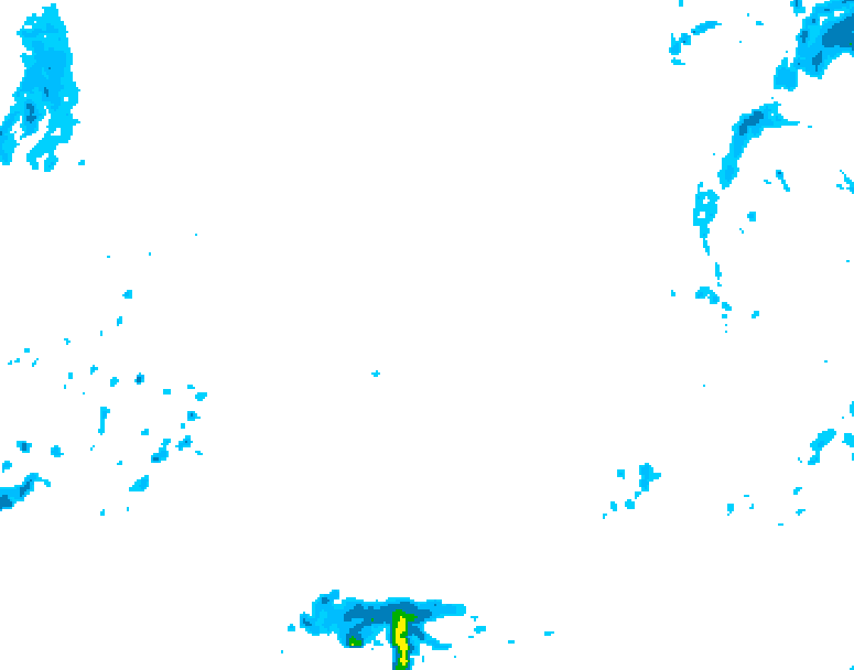 GDPS precipitation 114 hour forecast chart for Canada based on 2026/02/09 1200Z data