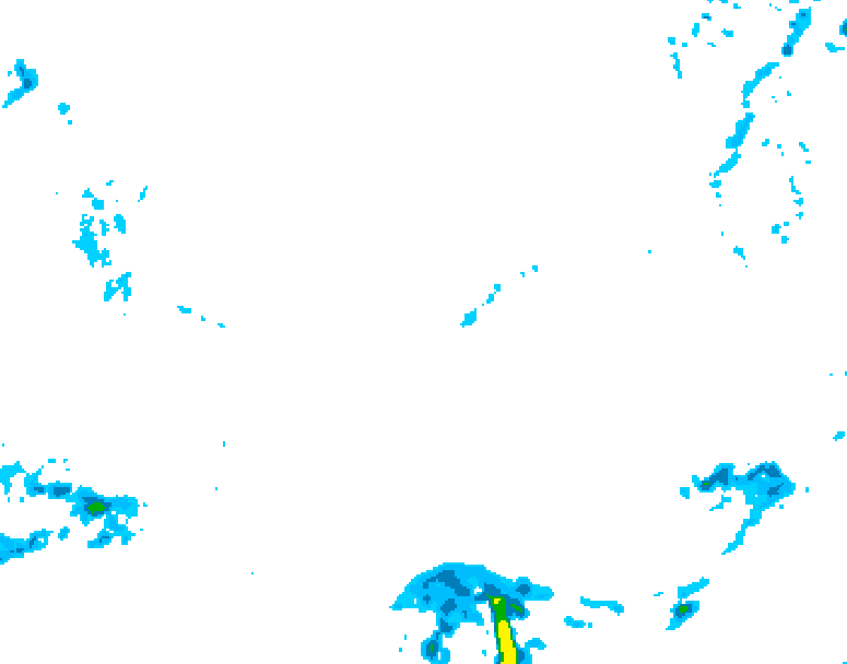 GDPS precipitation 132 hour forecast chart for Canada based on 2026/02/09 1200Z data