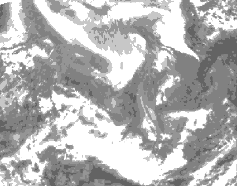 GDPS total cloud 108 hour forecast chart for Canada based on 2026/02/09 0000Z data