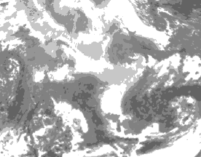 GDPS total cloud 228 hour forecast chart for Canada based on 2026/02/09 0000Z data