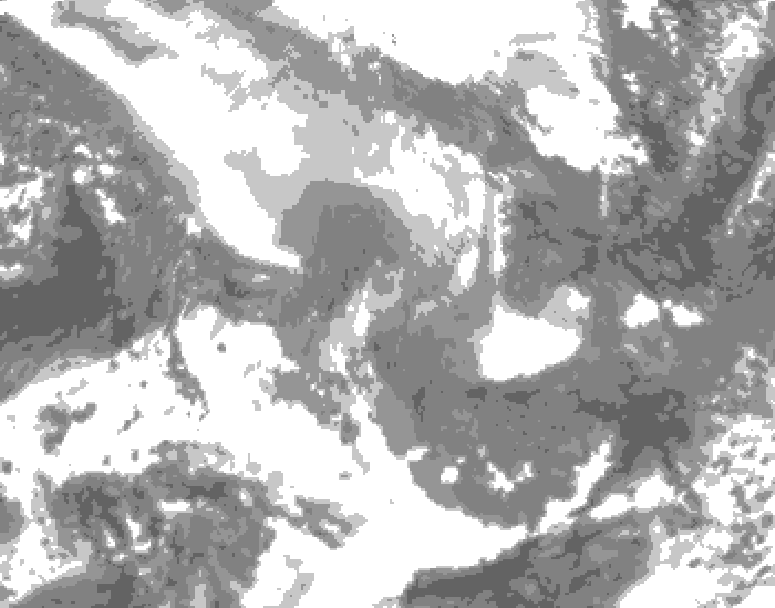 GDPS total cloud 048 hour forecast chart for Canada based on 2026/02/09 1200Z data