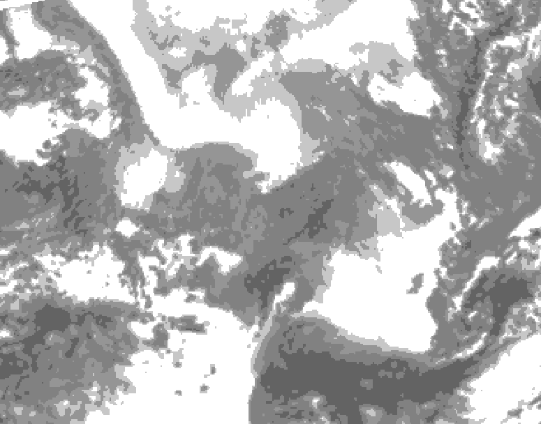 GDPS total cloud 138 hour forecast chart for Canada based on 2026/02/09 1200Z data