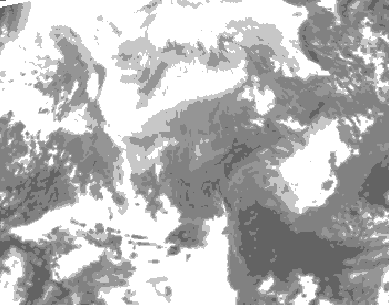 GDPS total cloud 162 hour forecast chart for Canada based on 2026/02/09 1200Z data