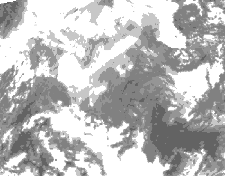 GDPS total cloud 174 hour forecast chart for Canada based on 2026/02/09 1200Z data