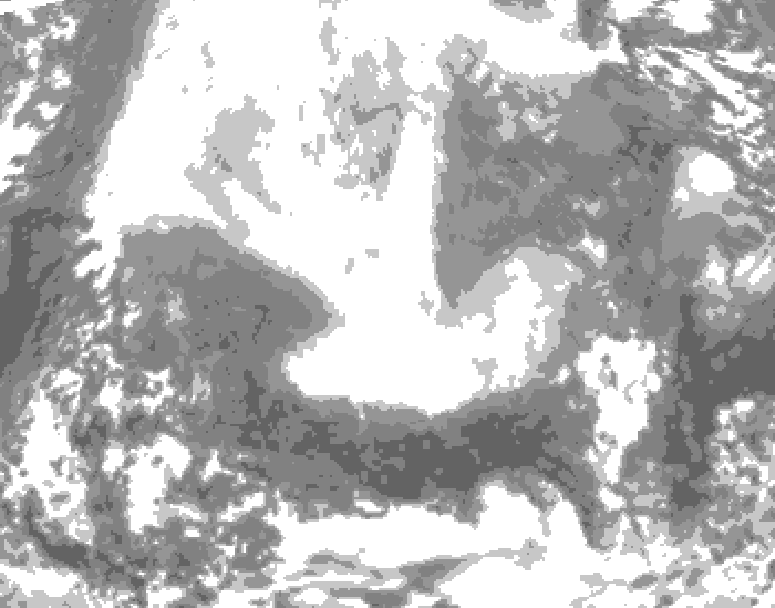 GDPS total cloud 216 hour forecast chart for Canada based on 2026/02/09 1200Z data