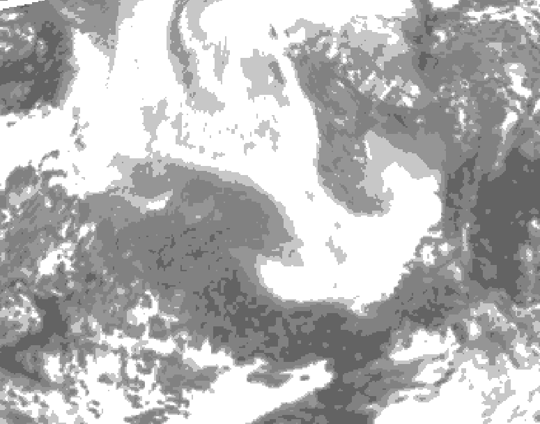 GDPS total cloud 240 hour forecast chart for Canada based on 2026/02/09 1200Z data