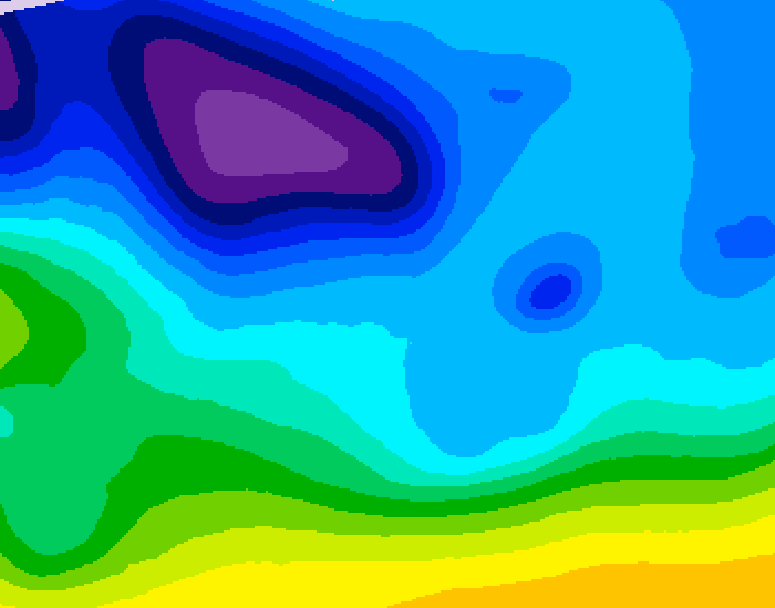 GDPS 500 millibar geopotential height 024 hour forecast chart for Canada based on 2026/02/10 0000Z data