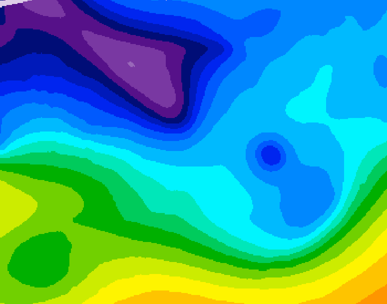 GDPS 500 millibar geopotential height 048 hour forecast chart for Canada based on 2026/02/10 0000Z data
