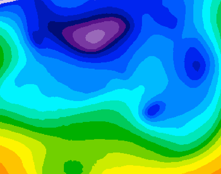 GDPS 500 millibar geopotential height 096 hour forecast chart for Canada based on 2026/02/10 0000Z data