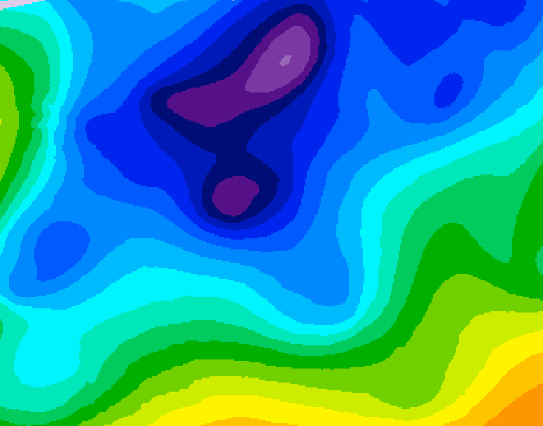 GDPS 500 millibar geopotential height 156 hour forecast chart for Canada based on 2026/02/10 0000Z data