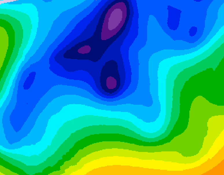GDPS 500 millibar geopotential height 168 hour forecast chart for Canada based on 2026/02/10 0000Z data