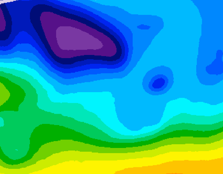 GDPS 500 millibar geopotential height 012 hour forecast chart for Canada based on 2026/02/10 1200Z data