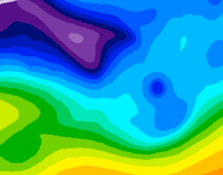 GDPS 500 millibar geopotential height 030 hour forecast chart for Canada based on 2026/02/10 1200Z data
