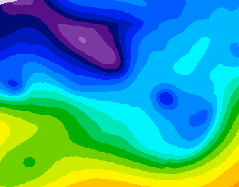 GDPS 500 millibar geopotential height 042 hour forecast chart for Canada based on 2026/02/10 1200Z data
