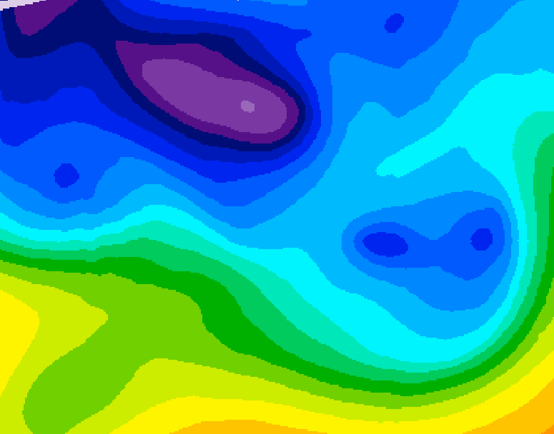 GDPS 500 millibar geopotential height 054 hour forecast chart for Canada based on 2026/02/10 1200Z data