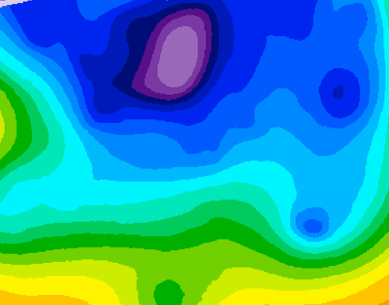 GDPS 500 millibar geopotential height 102 hour forecast chart for Canada based on 2026/02/10 1200Z data