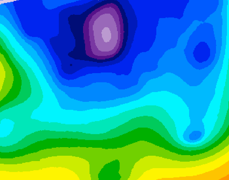 GDPS 500 millibar geopotential height 108 hour forecast chart for Canada based on 2026/02/10 1200Z data