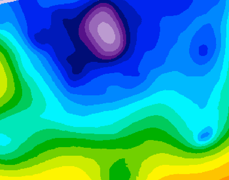 GDPS 500 millibar geopotential height 114 hour forecast chart for Canada based on 2026/02/10 1200Z data