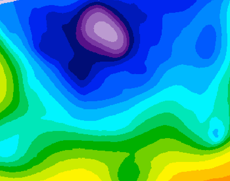 GDPS 500 millibar geopotential height 120 hour forecast chart for Canada based on 2026/02/10 1200Z data