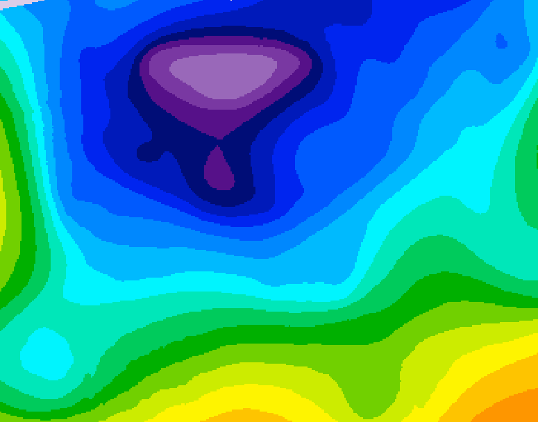 GDPS 500 millibar geopotential height 138 hour forecast chart for Canada based on 2026/02/10 1200Z data