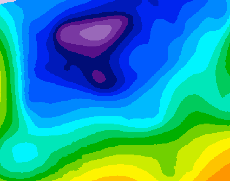 GDPS 500 millibar geopotential height 144 hour forecast chart for Canada based on 2026/02/10 1200Z data