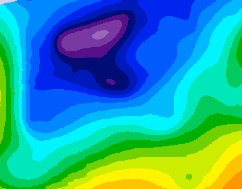 GDPS 500 millibar geopotential height 150 hour forecast chart for Canada based on 2026/02/10 1200Z data