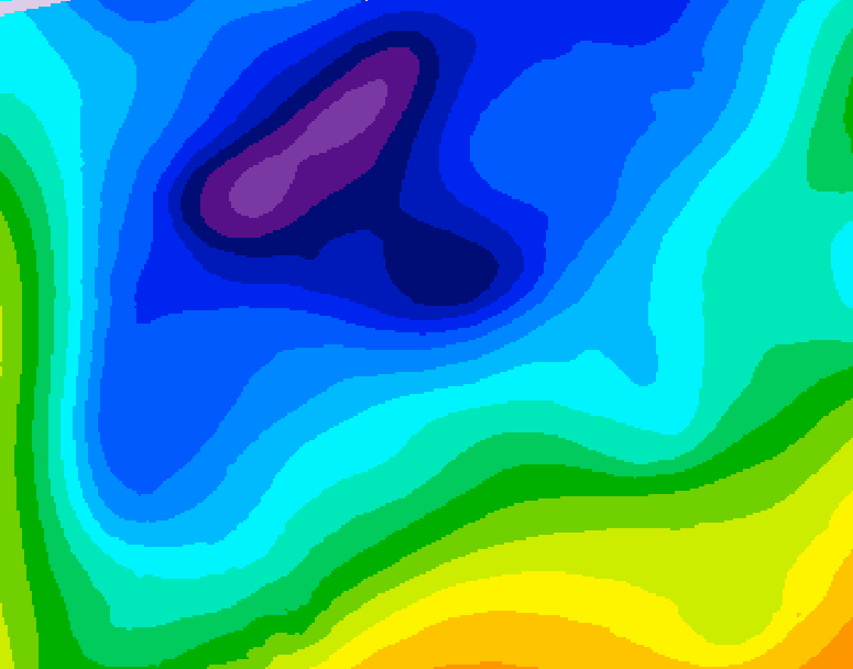 GDPS 500 millibar geopotential height 162 hour forecast chart for Canada based on 2026/02/10 1200Z data