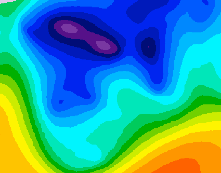 GDPS 500 millibar geopotential height 210 hour forecast chart for Canada based on 2026/02/10 1200Z data