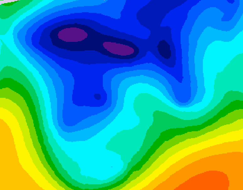 GDPS 500 millibar geopotential height 216 hour forecast chart for Canada based on 2026/02/10 1200Z data