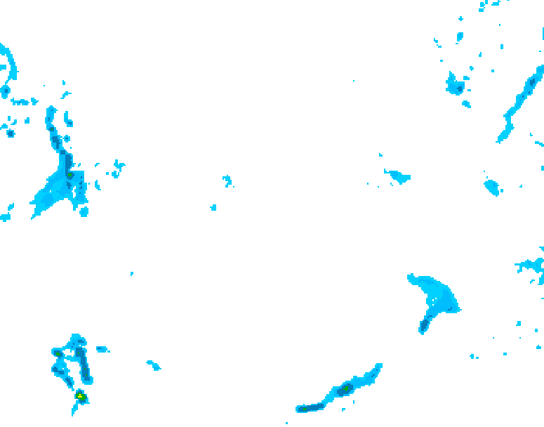 GDPS precipitation 018 hour forecast chart for Canada based on 2026/02/10 1200Z data
