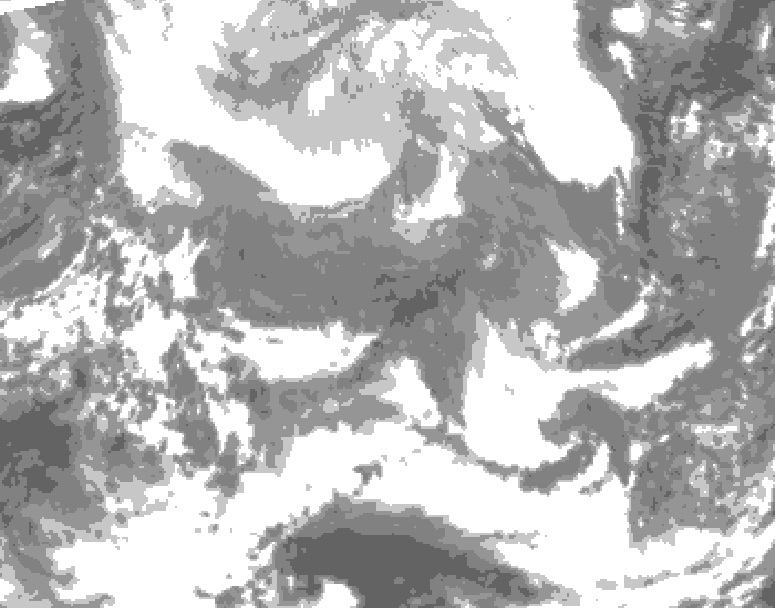 GDPS total cloud 108 hour forecast chart for Canada based on 2026/02/10 0000Z data