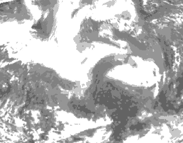 GDPS total cloud 228 hour forecast chart for Canada based on 2026/02/10 0000Z data