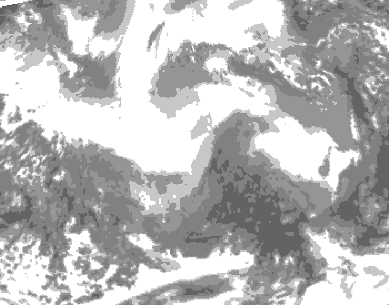 GDPS total cloud 234 hour forecast chart for Canada based on 2026/02/10 0000Z data