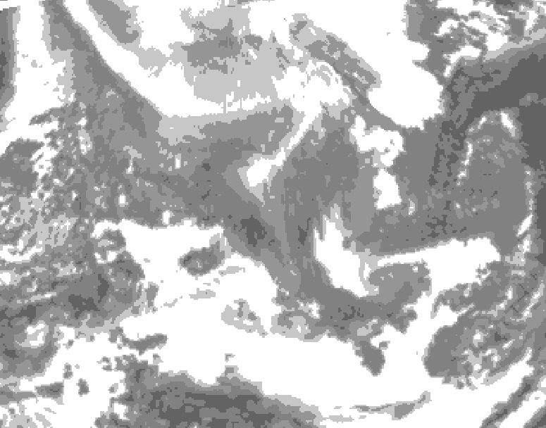 GDPS total cloud 078 hour forecast chart for Canada based on 2026/02/10 1200Z data