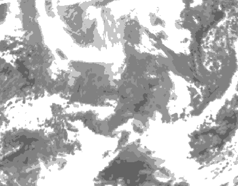 GDPS total cloud 108 hour forecast chart for Canada based on 2026/02/10 1200Z data