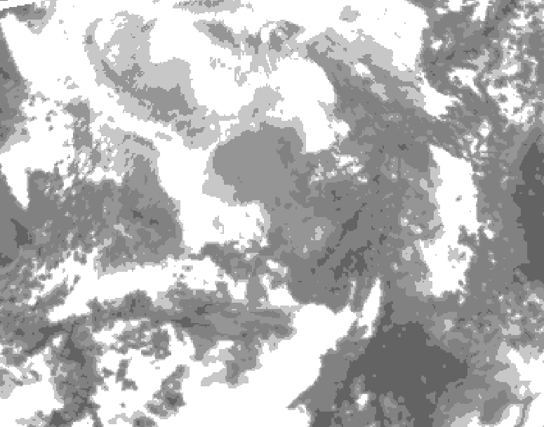 GDPS total cloud 138 hour forecast chart for Canada based on 2026/02/10 1200Z data