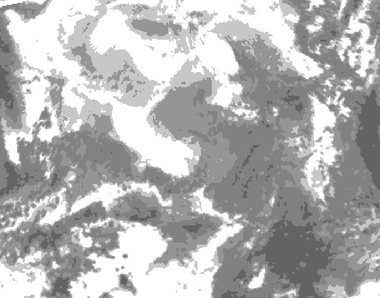 GDPS total cloud 144 hour forecast chart for Canada based on 2026/02/10 1200Z data