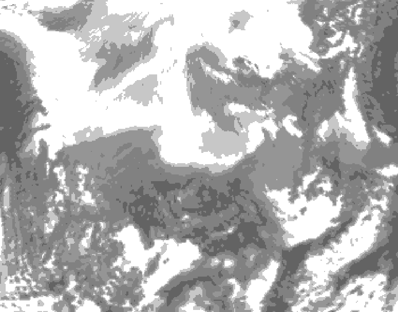 GDPS total cloud 174 hour forecast chart for Canada based on 2026/02/10 1200Z data