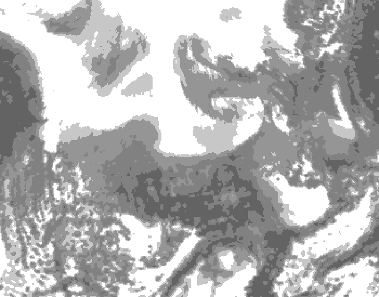 GDPS total cloud 180 hour forecast chart for Canada based on 2026/02/10 1200Z data