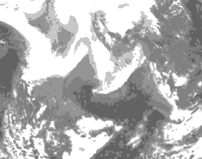 GDPS total cloud 192 hour forecast chart for Canada based on 2026/02/10 1200Z data