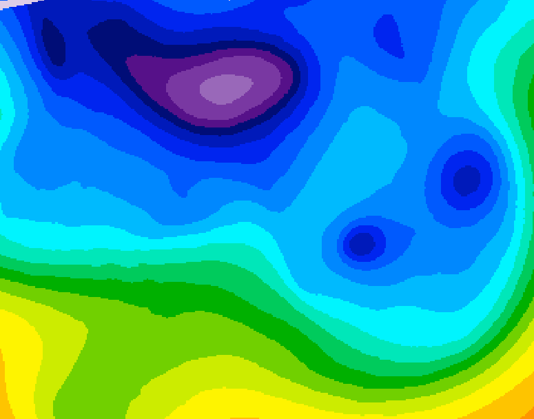 GDPS 500 millibar geopotential height 060 hour forecast chart for Canada based on 2026/02/11 0000Z data