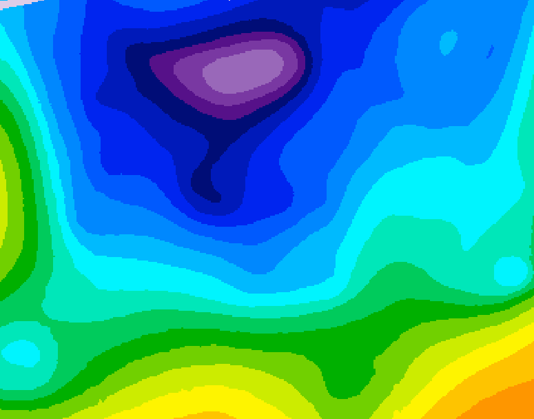 GDPS 500 millibar geopotential height 120 hour forecast chart for Canada based on 2026/02/11 0000Z data