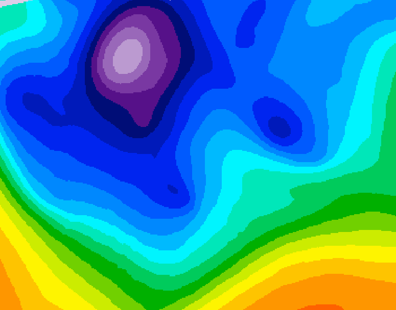 GDPS 500 millibar geopotential height 192 hour forecast chart for Canada based on 2026/02/11 0000Z data